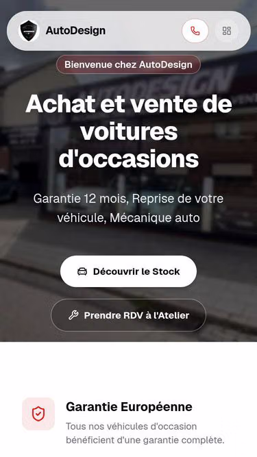 Screenshot of autodesign.be