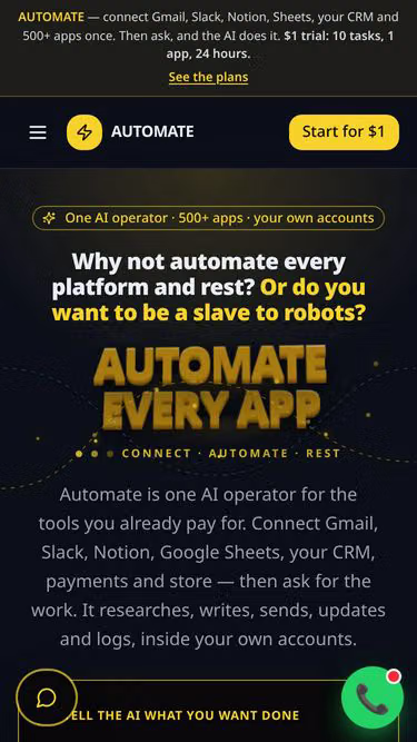Screenshot of automate.rest