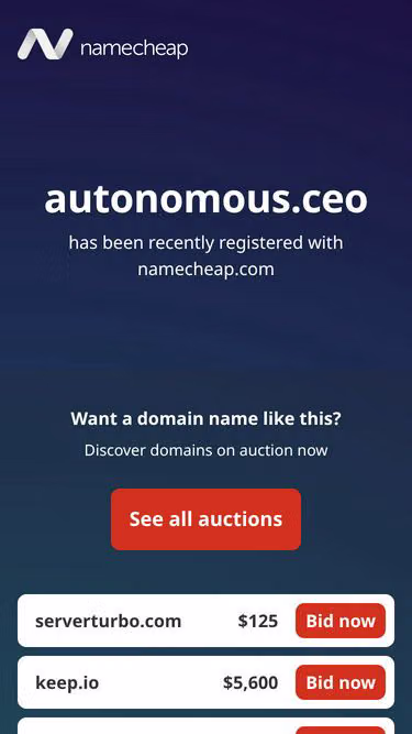 Screenshot of autonomous.ceo