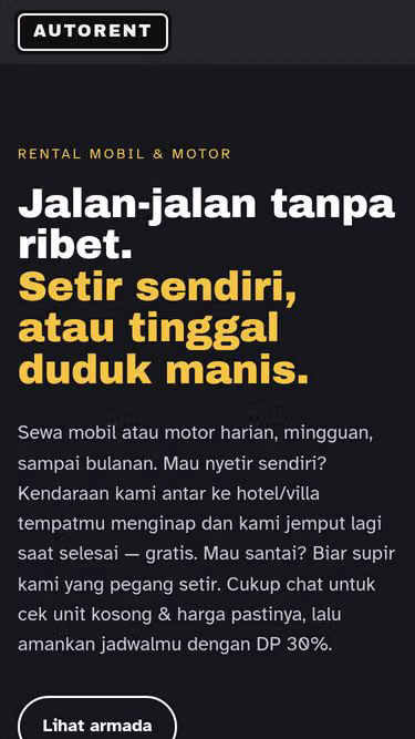 Screenshot of autorent.web.id