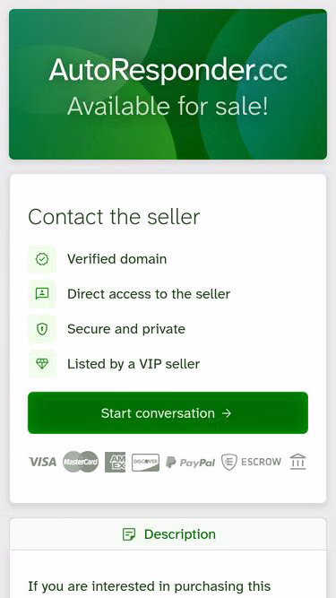 Screenshot of autoresponder.cc
