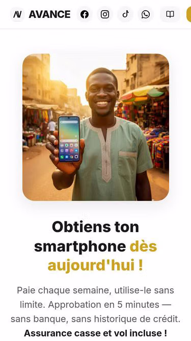 Screenshot of avance.africa