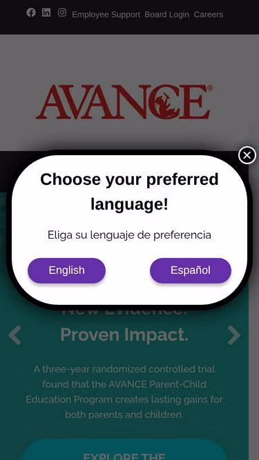 Screenshot of avance.org