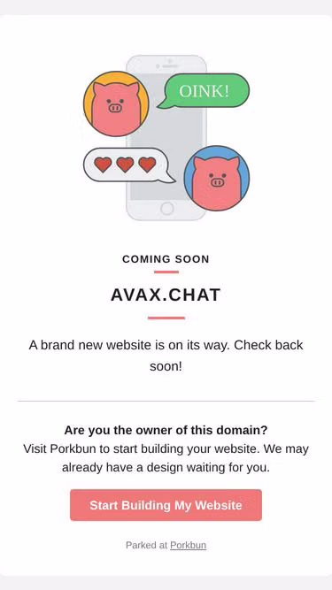Screenshot of avax.chat