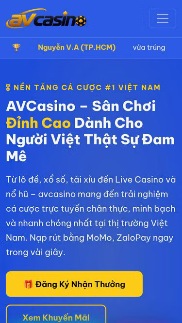 Screenshot of avcasino.asia