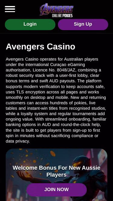 Screenshot of avengers.best