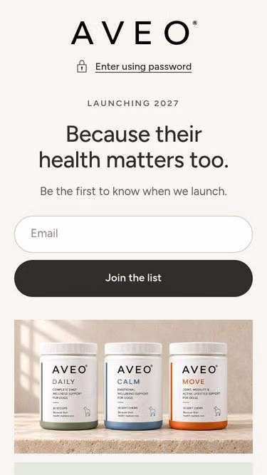 Screenshot of aveo.me