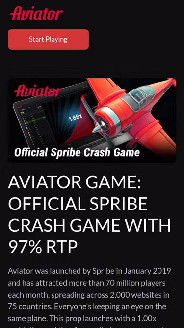 Screenshot of aviator.ly