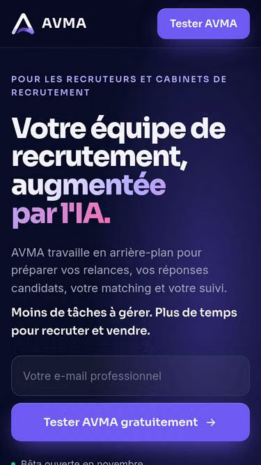 Screenshot of avma.ai