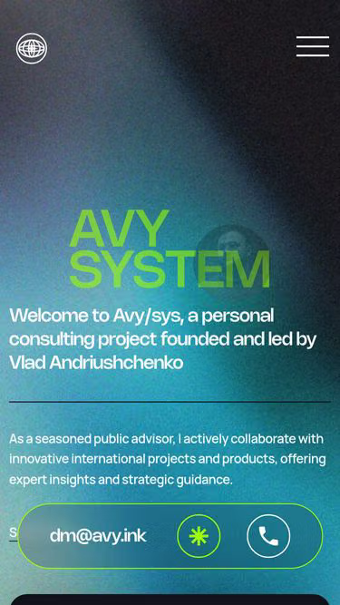 Screenshot of avy.ink