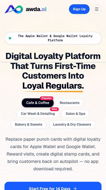 Screenshot of awda.ai
