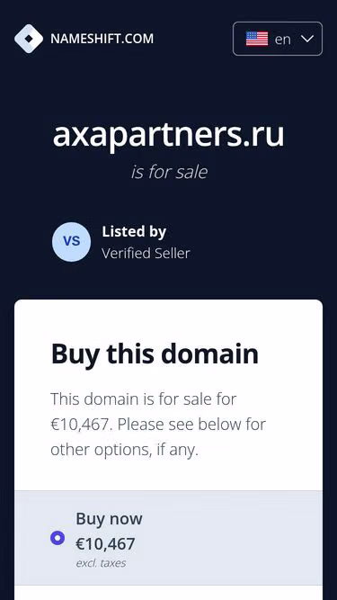 Screenshot of axapartners.ru