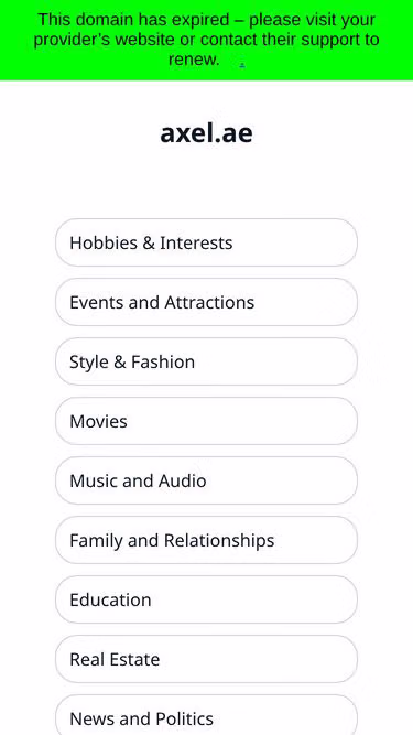Screenshot of axel.ae