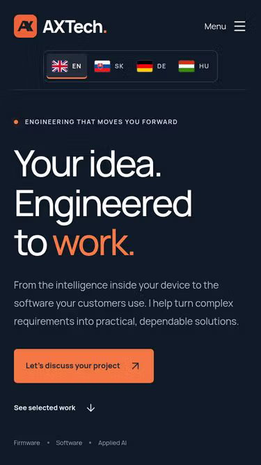 Screenshot of axtech.sk