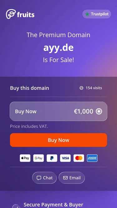 Screenshot of ayy.de