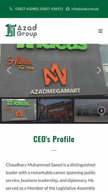 Screenshot of azad.com.pk