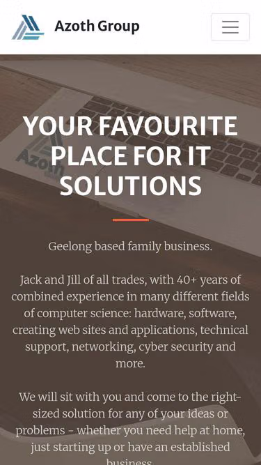 Screenshot of azoth.com.au