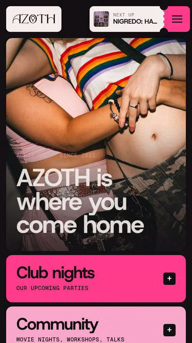 Screenshot of azoth.events