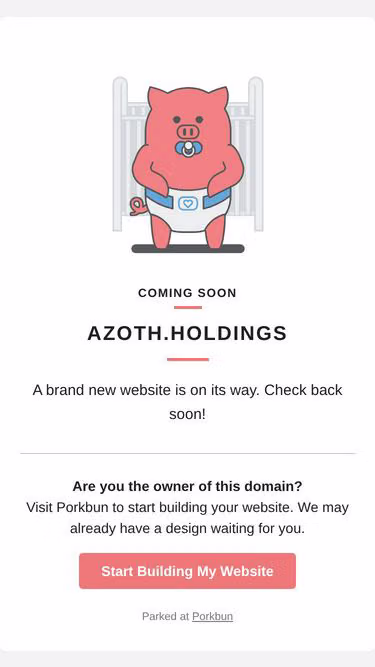 Screenshot of azoth.holdings