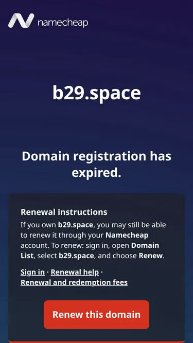 Screenshot of b29.space