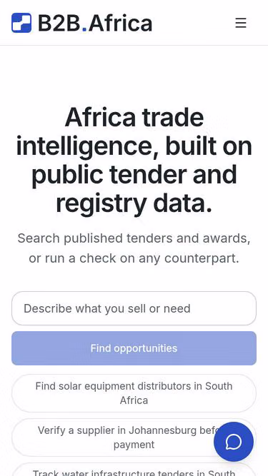 Screenshot of b2b.africa