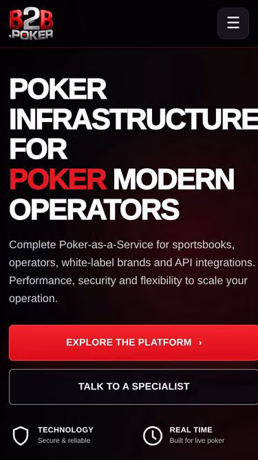 Screenshot of b2b.poker