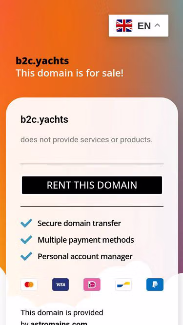 Screenshot of b2c.yachts