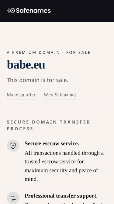Screenshot of babe.eu
