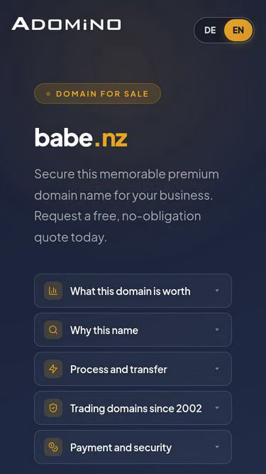 Screenshot of babe.nz