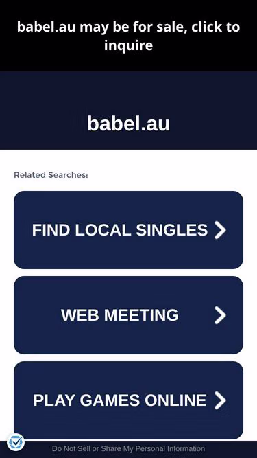 Screenshot of babel.au