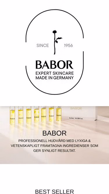 Screenshot of babor.se