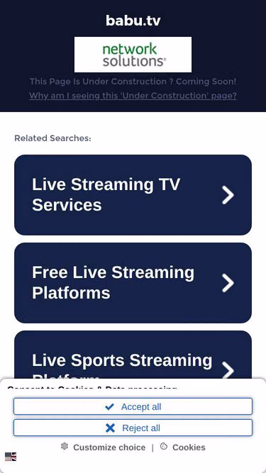 Screenshot of babu.tv