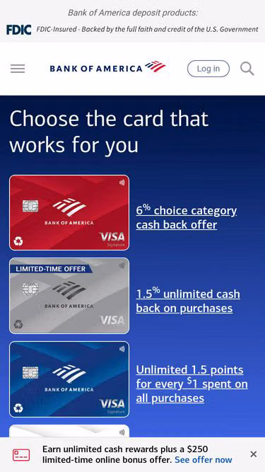 Screenshot of bac.com