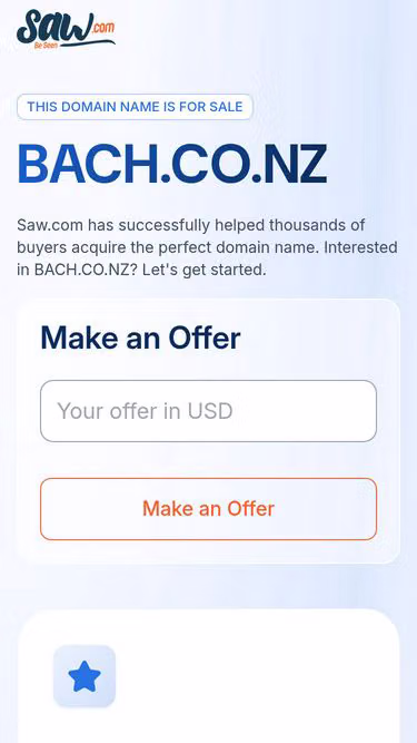 Screenshot of bach.co.nz
