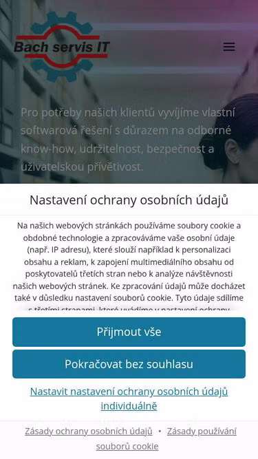 Screenshot of bach.cz