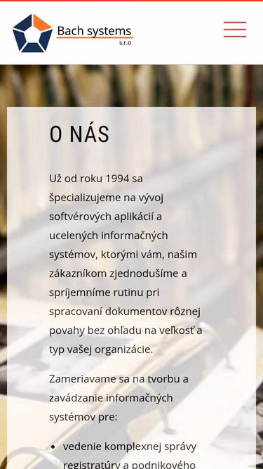 Screenshot of bach.sk