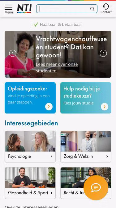 Screenshot of bachelor.nl