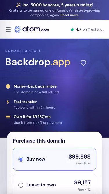 Screenshot of backdrop.app
