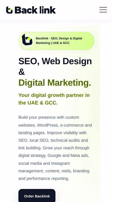 Screenshot of backlink.ae