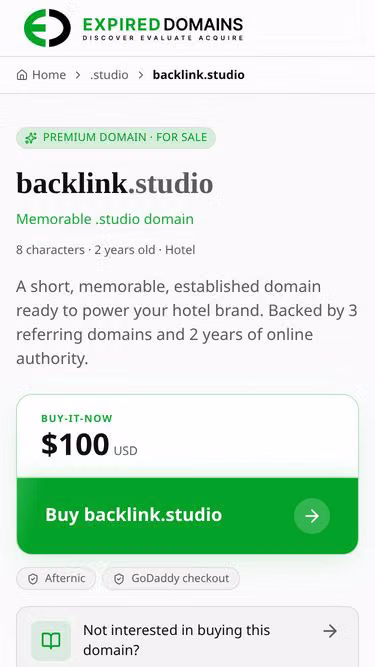 Screenshot of backlink.studio