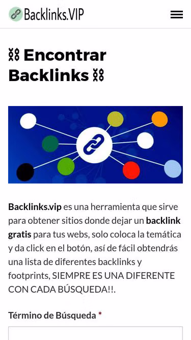 Screenshot of backlinks.vip