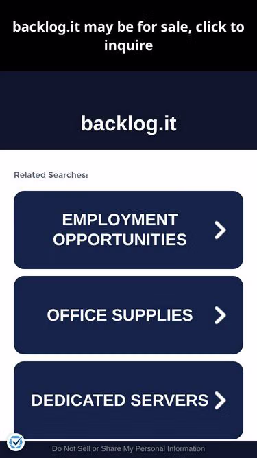 Screenshot of backlog.it