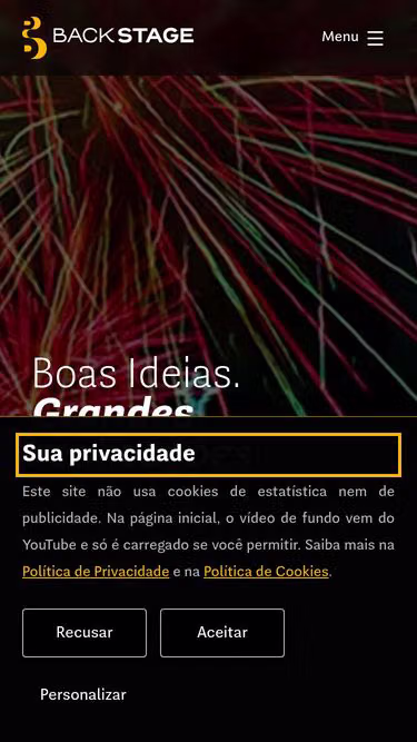 Screenshot of backstage.art.br