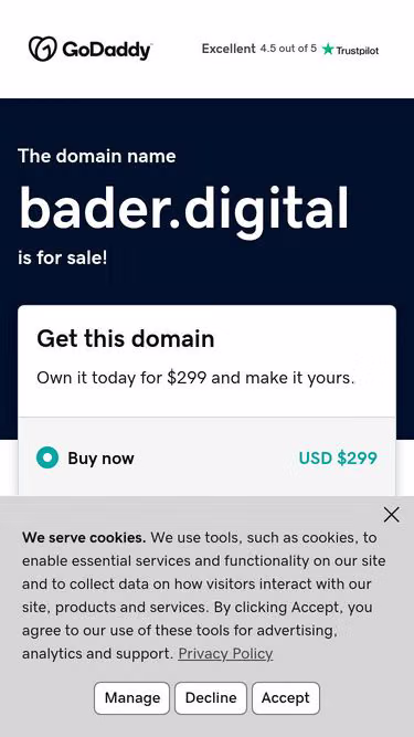 Screenshot of bader.digital