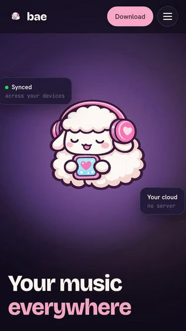 Screenshot of bae.fm