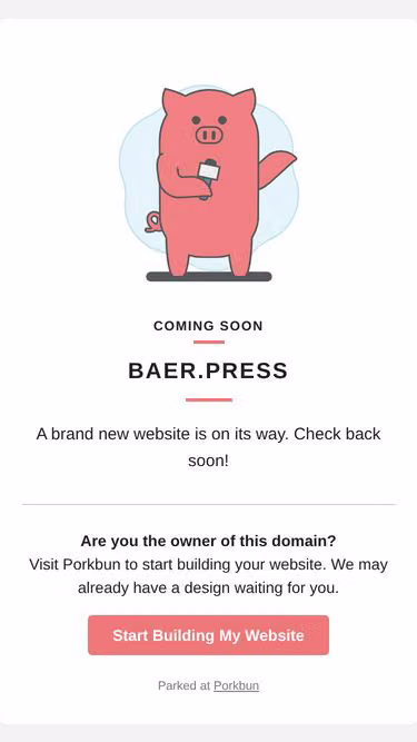 Screenshot of baer.press