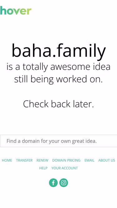 Screenshot of baha.family