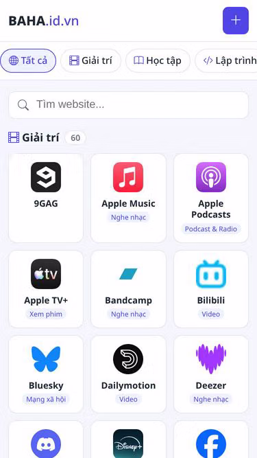Screenshot of baha.id.vn