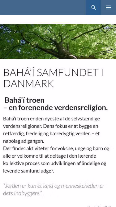 Screenshot of bahai.dk