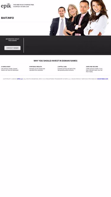 Screenshot of bait.info